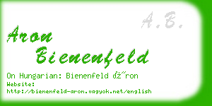 aron bienenfeld business card